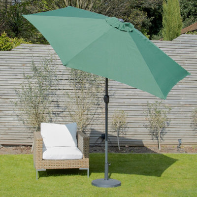 Gardenkraft 14610 2.7M Green Outdoor Garden Parasol - image 1