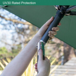 Gardenkraft 14610 2.7M Green Outdoor Garden Parasol - thumbnail 9