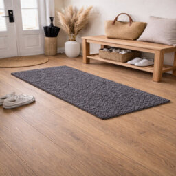 Uetian Luxury Dark Grey Shaggy Rug With Deep 5Cm Pile For Living Room And Bedroom (80X150)