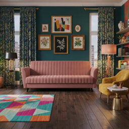 Vinti 3 Seater Fabric Sofa Bed Storage Compartment Fold Out Sleeping Function Modern Living Room Design Pink - thumbnail 2