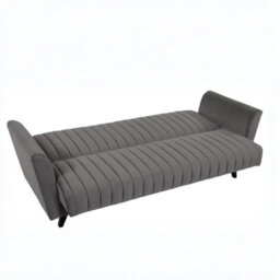 Vinti 3 Seater Fabric Sofa Bed Storage Compartment Fold Out Sleeping Function Modern Living Room Design Pink - thumbnail 4