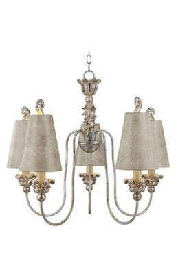 Luminosa Lighting Luminosa Remi 5 Light Multi Arm Chandelier Gold And Silver Finish, E27