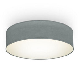 B.k.licht Bulb Socket E27 Grey Fabric Shade Ceiling Lamp (Dia)38Cm