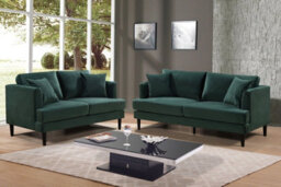 Velvet Bottle Green 2 Seater Sofa - thumbnail 4