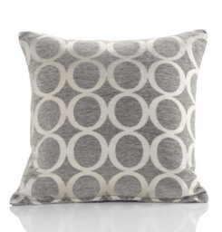 Luxury Living Oh Luxury Geometric Chenille Cushion Silver