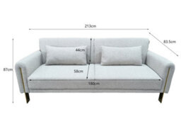 DS Living Como 2 Seater Sofa Bed In Grey Or Silver - thumbnail 9