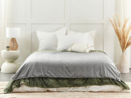 Beliani Weighted Blanket Cover 800 Rhea 120 X 180 Cm Grey - thumbnail 2