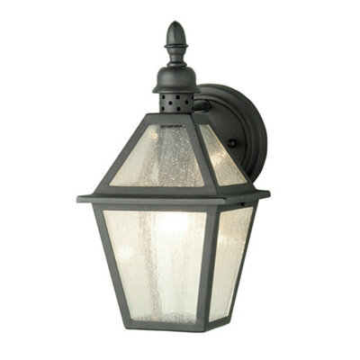 Stylish Outdoor Ip44 Wall Light Sconce With Black Finish And E27 Led Bulb Compatibility