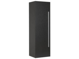 Beliani Black Mdf Bathroom Wall Cabinet 132X40X35Cm With 4 Shelves And Reversible Door - thumbnail 3