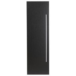 Beliani Black Mdf Bathroom Wall Cabinet 132X40X35Cm With 4 Shelves And Reversible Door - thumbnail 1