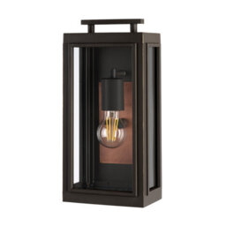 Luminosa Lighting Elstead Hinkley Sutcliffe Outdoor 1 Light Wall Lantern Oil Rubbed Bronze Ip44 - thumbnail 2