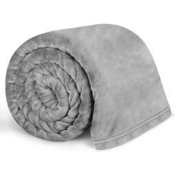 Bedlooms Silver Blanket, Reversible & Lightweight Couch & Bed Throw Blanket, Single 130X150Cm