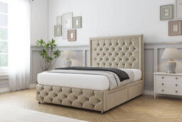 "Comfort Winchester Almond Coniston Divan Bed Set No Drawers - 54"" Floor Standing & 12"" Footboard 6' Super King" - thumbnail 2