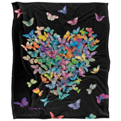 Royce Mcclure Wildheart Silky Butterflies Supersoft Blanket Multicoloured (152Cm X 127Cm) - image 1