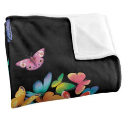 Royce Mcclure Wildheart Silky Butterflies Supersoft Blanket Multicoloured (152Cm X 127Cm) - thumbnail 3