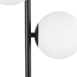 First Choice Lighting Black Floor Lamp With Opal Globe Shades - thumbnail 4