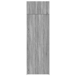 Berkfield Storage Cabinet Grey Sonoma 70X42.5X225 Cm Engineered Wood - thumbnail 4