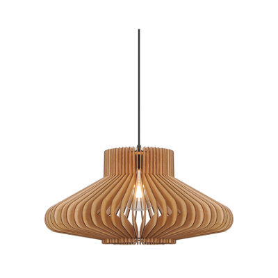 Nordlux Manago Wood Pendant Light Easy Assemble Brown,mains - image 1