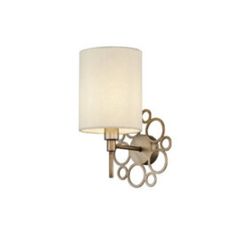 Luminosa Lighting Luminosa Anna Wall Candle Lamp Gold Antique, 1 Light, E14 - thumbnail 1