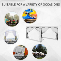 Outsunny 4 X 3M Party Tent Waterproof Garden Gazebo Canopy Wedding Cover Shade - thumbnail 7