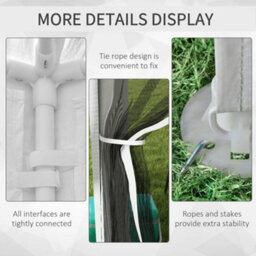 Outsunny 4 X 3M Party Tent Waterproof Garden Gazebo Canopy Wedding Cover Shade - thumbnail 6
