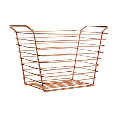 Orsina Shine Large Gold Finish Wire Basket - image 1