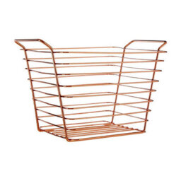 Orsina Shine Large Gold Finish Wire Basket - thumbnail 1