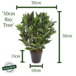 Best Artificial 2Ft/50Cm Dwarf Bay Tree Potted Laurel Plant For Outdoor Garden - thumbnail 4