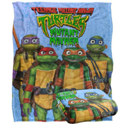 Teenage Mutant Ninja Turtles: Mutant Mayhem Turtle Teens Silky Supersoft Blanket Multicoloured (152Cm X 127Cm) - thumbnail 2