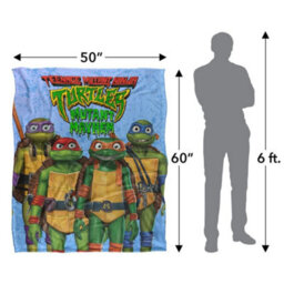 Teenage Mutant Ninja Turtles: Mutant Mayhem Turtle Teens Silky Supersoft Blanket Multicoloured (152Cm X 127Cm) - thumbnail 5