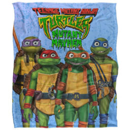 Teenage Mutant Ninja Turtles: Mutant Mayhem Turtle Teens Silky Supersoft Blanket Multicoloured (152Cm X 127Cm)