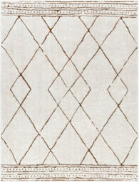 Livabliss Freud-Modern Ivory Brown High Pile Living Dining Bedroom Rug 160 X 213 Cm Easy Care, Non Shedding - thumbnail 1
