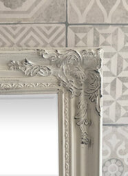 Downton Interiors Antique White Tall Ornate Dressing Wall Mirror With Bevelled Glass 142Cm - thumbnail 5