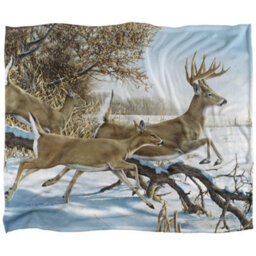 Wild Wings Breaking Cover 2 Silky Supersoft Blanket Sky Blue/white/brown (One Size) - thumbnail 1
