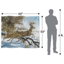Wild Wings Breaking Cover 2 Silky Supersoft Blanket Sky Blue/white/brown (One Size) - thumbnail 5