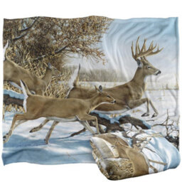 Wild Wings Breaking Cover 2 Silky Supersoft Blanket Sky Blue/white/brown (One Size) - thumbnail 2