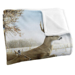 Wild Wings Breaking Cover 2 Silky Supersoft Blanket Sky Blue/white/brown (One Size) - thumbnail 3