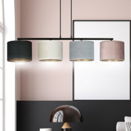 Emibig Lighting Emibig Hilde Pendant Lamp 4 X E27 Black With Black, Grey And Pink Shade - thumbnail 9