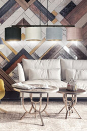 Emibig Lighting Emibig Hilde Pendant Lamp 4 X E27 Black With Black, Grey And Pink Shade - thumbnail 6