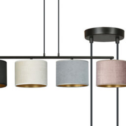 Emibig Lighting Emibig Hilde Pendant Lamp 4 X E27 Black With Black, Grey And Pink Shade - thumbnail 2
