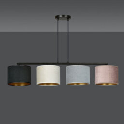 Emibig Lighting Emibig Hilde Pendant Lamp 4 X E27 Black With Black, Grey And Pink Shade - thumbnail 3