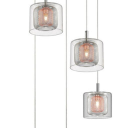 Luminosa Lighting Luminosa Laure 5 Light Chrome Spiral Light Cluster Pendant Ceiling Light - thumbnail 2