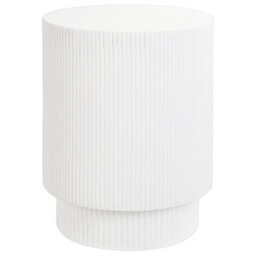 Beliani Side Table Biccari 38 Cm 38 Cm White