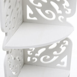 Living And Home 4 Tier White Wpc Corner Plant Stand  Corner Bookshelf For Small Spaces Living Room Bedroom 800mm(H) - thumbnail 5