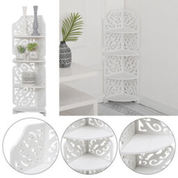 Living And Home 4 Tier White Wpc Corner Plant Stand  Corner Bookshelf For Small Spaces Living Room Bedroom 800mm(H) - thumbnail 3