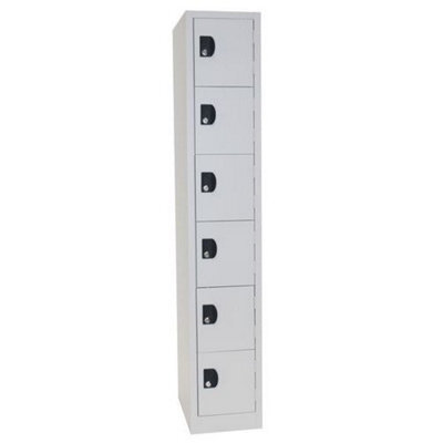 Manutan Expert 6 Tier Grey Door Commercial Locker 1800X315X500mm - image 1