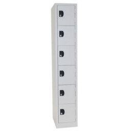 Manutan Expert 6 Tier Grey Door Commercial Locker 1800X315X500mm - thumbnail 1