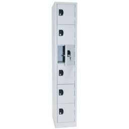 Manutan Expert 6 Tier Grey Door Commercial Locker 1800X315X500mm - thumbnail 2