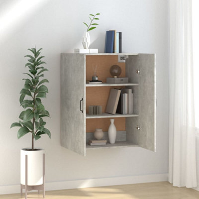 Vidaxl Hanging Cabinet Concrete Grey 69,5X34X90 Cm Engineered Wood - image 1