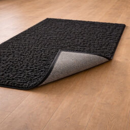 Uetian Black Shaggy Rug 80X150 Cm 5 Centimeter Dense Pile Thick Soft Rug For Small Living Space Bedroom Office Area - thumbnail 2